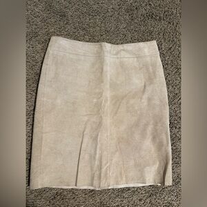 Express 100% leather suede Beige Pencil Skirt